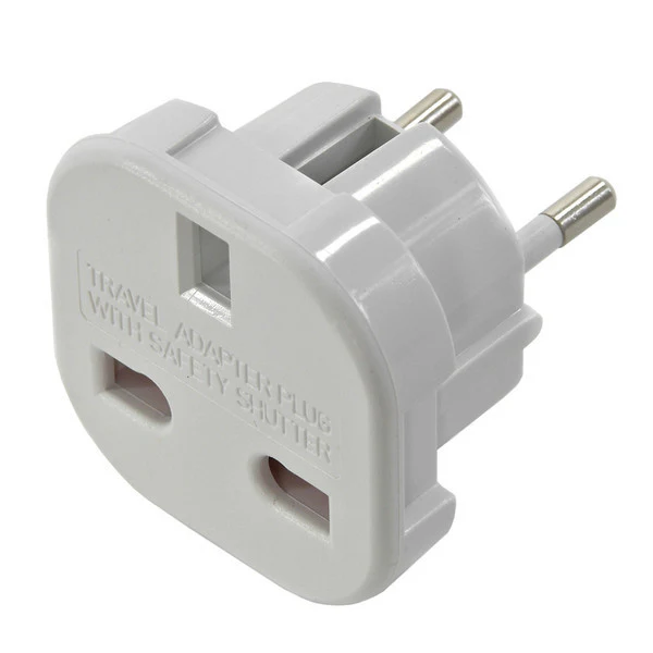 Adaptador De Corrente Uk - Eu Branco