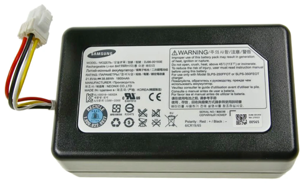Bateria Aspirador Samsung LI-ION/21.6V/1800MAH - DJ96-00193E