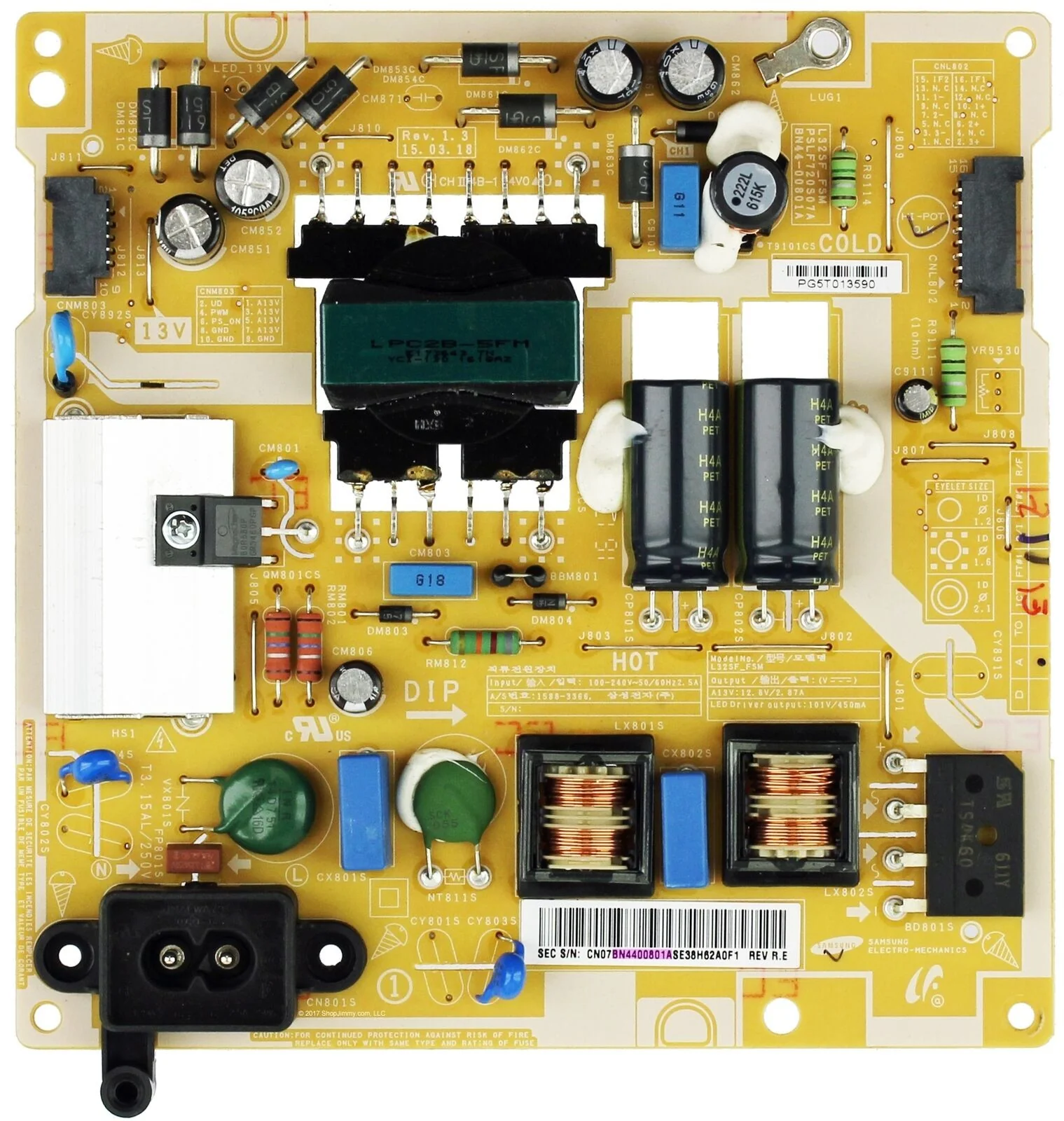 Fonte de alimentação TV Samsung -BN44-00801A