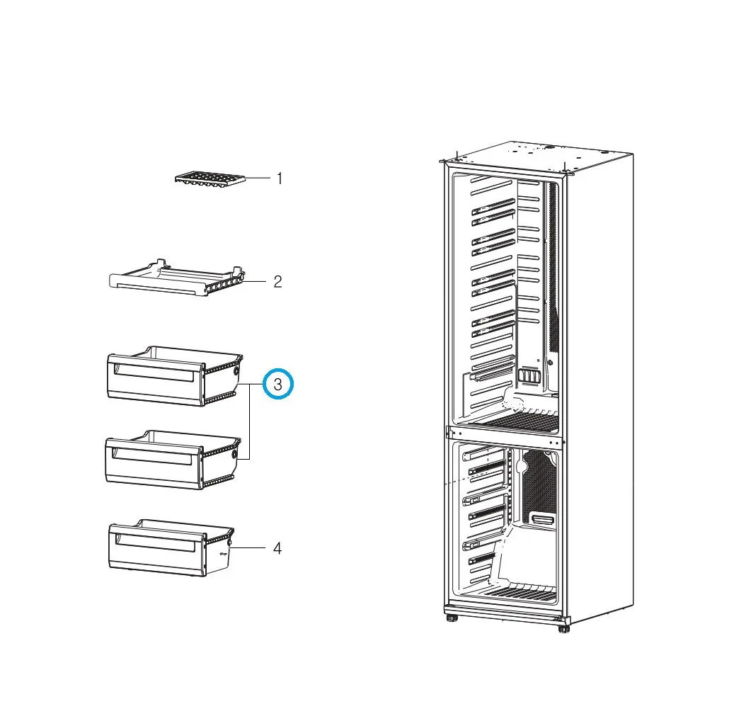 Gaveta Congelador MID Samsung RL52V - DA97-07808A - Image 3