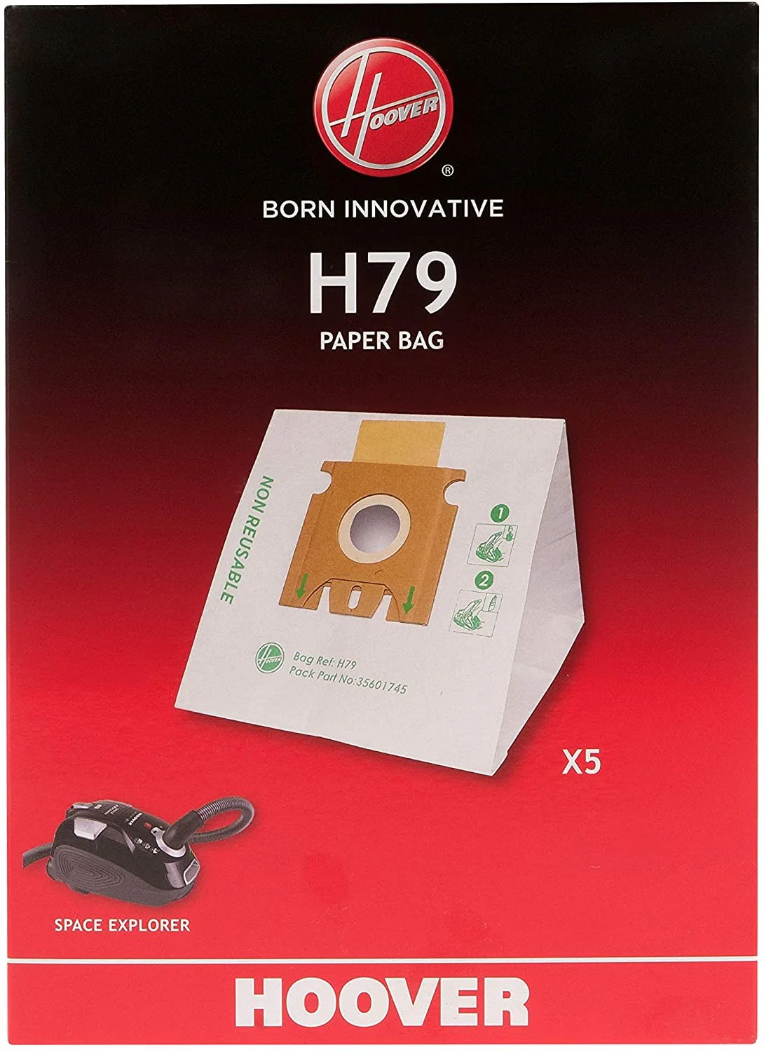 Kit de 5 sacos H79 aspirador Hoover - 35601745 - Image 2