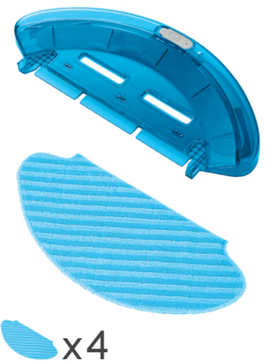 Suporte para mopas de microfibra + 4 mopas de microfibra para aspirador robot Rowenta - ZR690002 - Image 2