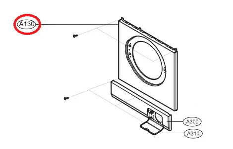 Tampa do armário da máquina de lavar roupa LG - 3550En1018A